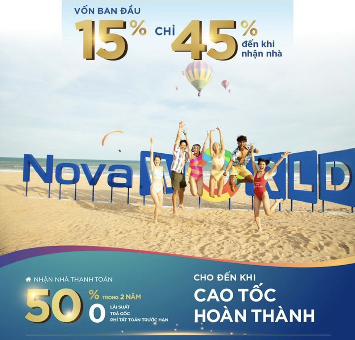 Mua nova phan thiết vốn ban đầu chỉ 15%