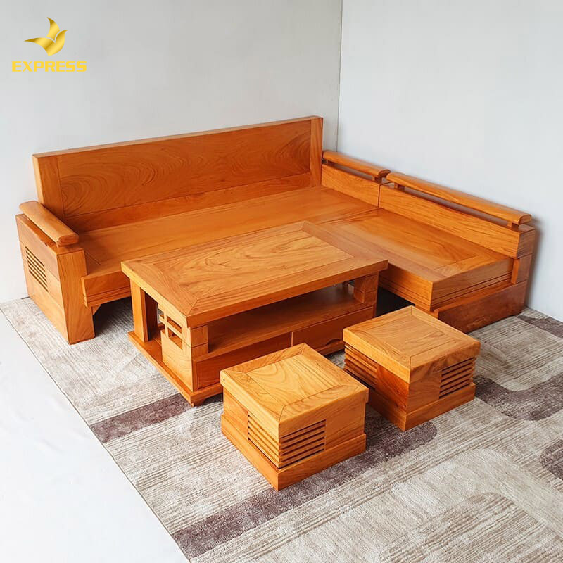 Sản phẩm bàn ghế thiết kế góc chữ L vô cùng sang trọng và hiện đại và tối ưu diện tích