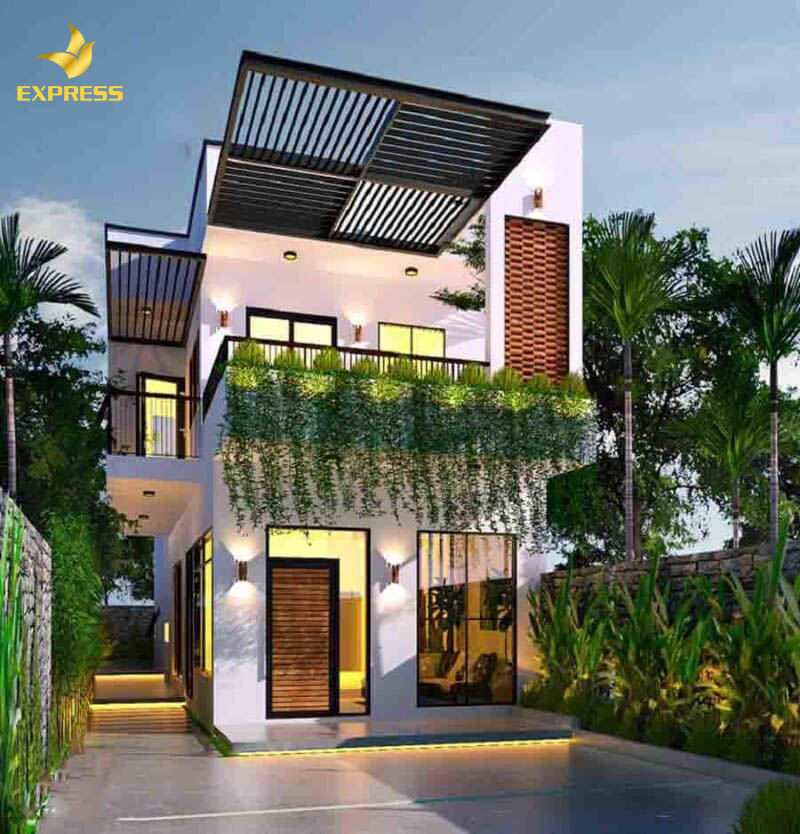 Mẫu nhà 2 tầng với thiết kế theo phong cách hiện đại không thể nào thiếu trong bộ sưu tập của các nhà đầu tư