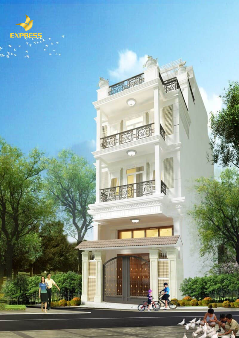 Mẫu nhà với thiết kế tân cổ điển sang trọng và tinh tế được nhiều khách hàng lựa chọn
