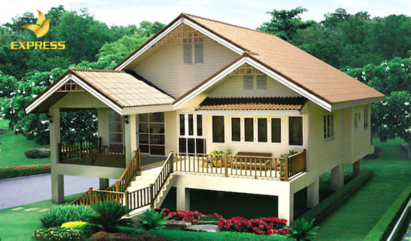 Nhà sàn phong cách biệt thự