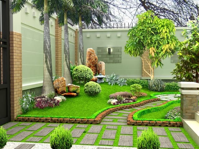 Thiết kế sân vườn không nên trồng cây lớn