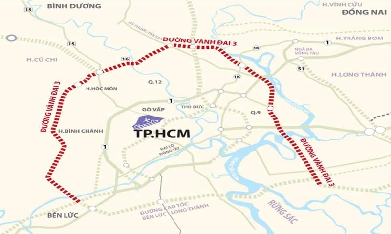 Bản đồ đường vành đai 3 Nhơn Trạch