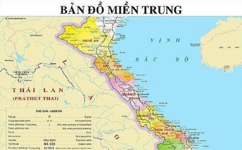Bản đồ miền Trung- Phân tích bản đồ miền Trung mới nhất