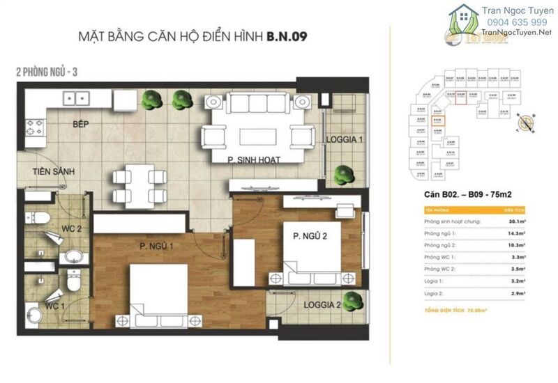Bản vẽ mặt bằng căn hộ chung cư