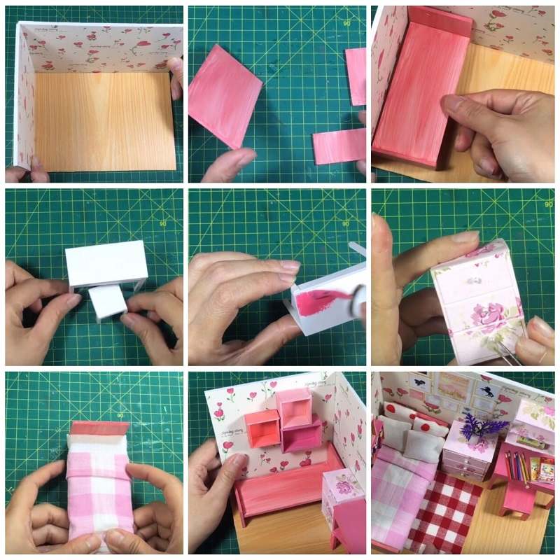 Mách bạn cách làm phòng ngủ cho búp bê độc đáo, đơn giản