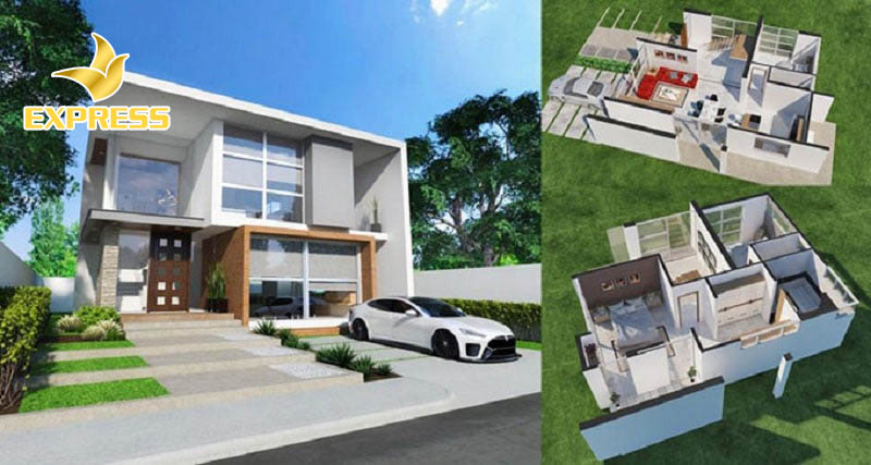Tổng hợp những mẫu biệt thự mini 2 tầng 80m2 hot nhất