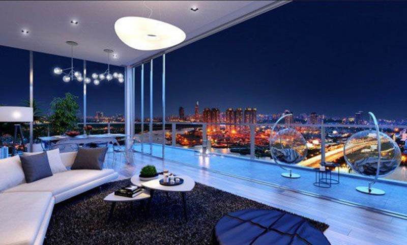 Căn hộ penthouse bắt nguồn từ thiết kế tòa cao ốc ở Châu Mỹ và Châu Âu