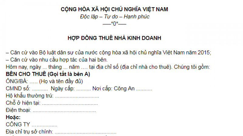 Đặc điểm, vai trò và nội dung của hợp đồng thuê nhà kinh doanh là gì?