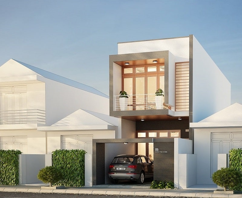 Cách xây dựng biệt thự 2 tầng 4 phòng ngủ tiết kiệm chi phí