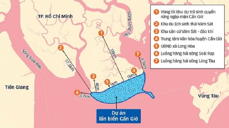 Mạng lưới liên kết khu vực dự án Vinhomes Cần Giờ chặt chẽ