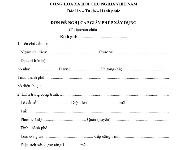 Góc hỏi: Tại sao cần phải làm đơn xin sửa chữa nhà?