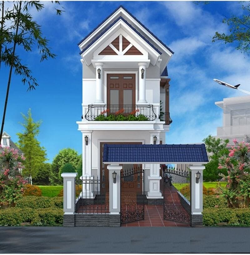 Mẫu thiết kế nhà 2 tầng phong cách tân cổ điển