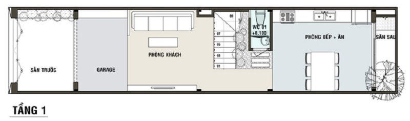 Tổng hợp mẫu nhà phố 3 tầng 5x20 hot nhất hiện nay