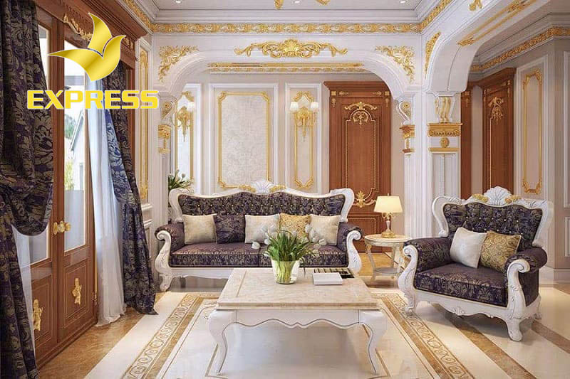 Các mẫu phòng khách tân cổ điển nhà ống sang trọng hiện nay