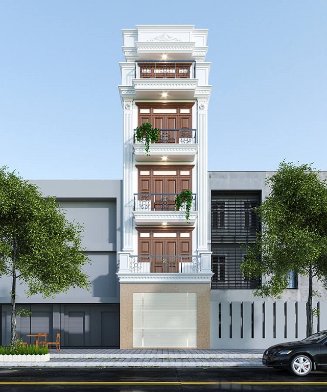 Nhà 5 tầng bán cổ điển
