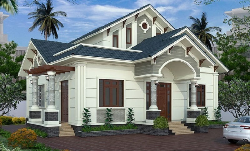 Ưu nhược điểm của nhà mái thái. Biệt thự nhà vườn 1 tầng mái thái