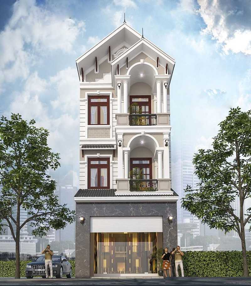 Nhà phố tân cổ điển 80m2