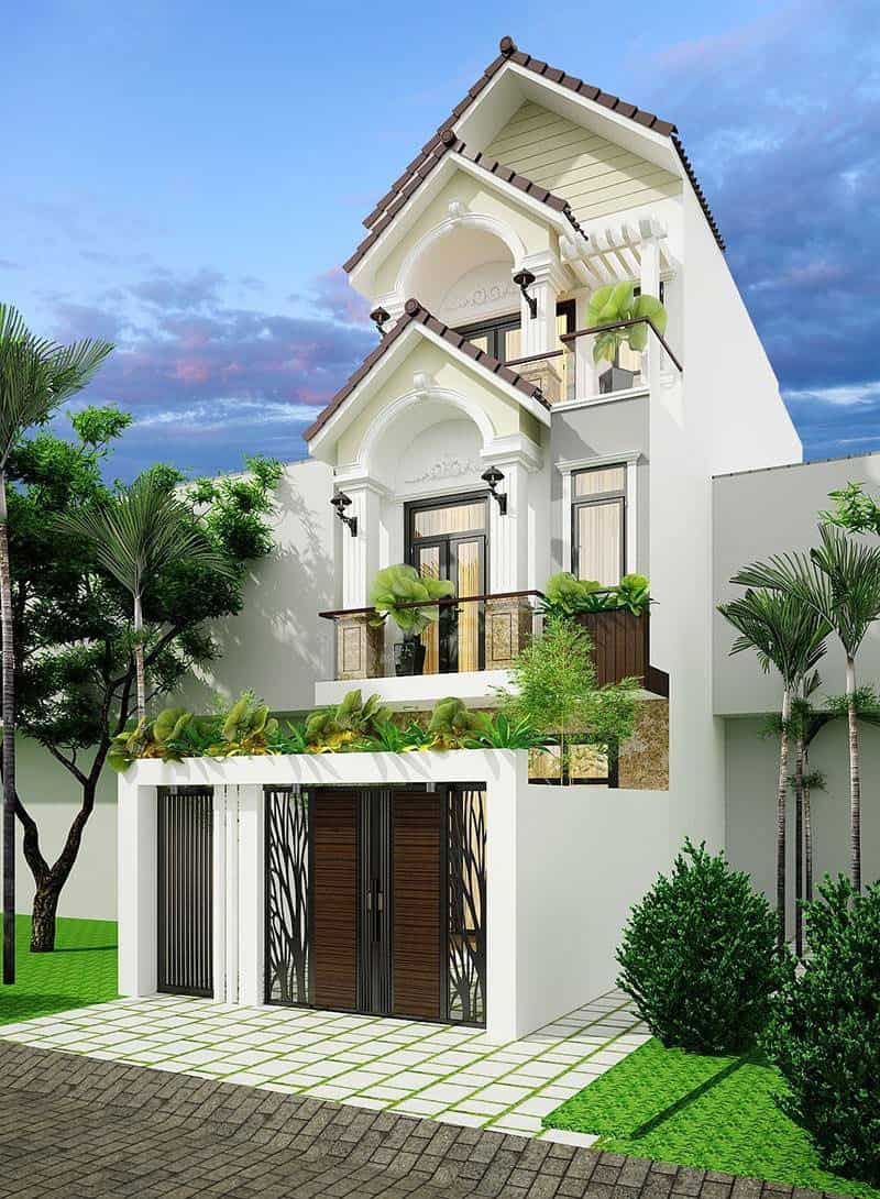 Thiết kế hiện đại đan xen màu sắc tinh tế tạo nên sự độc đáo cho căn nhà