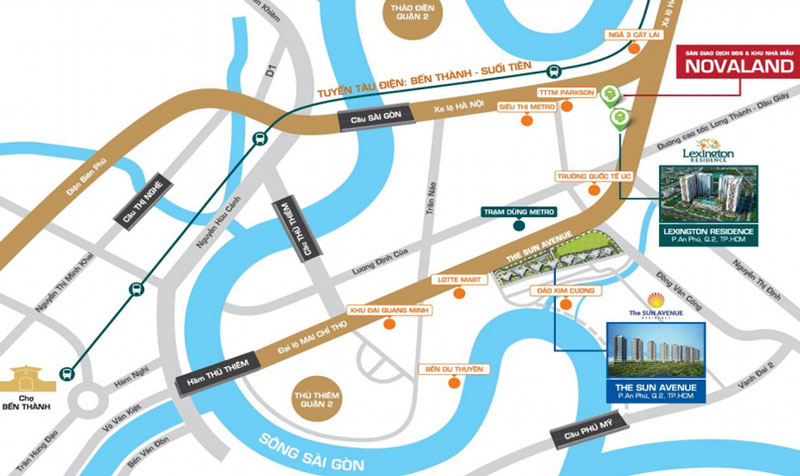 vị trí sun avenue