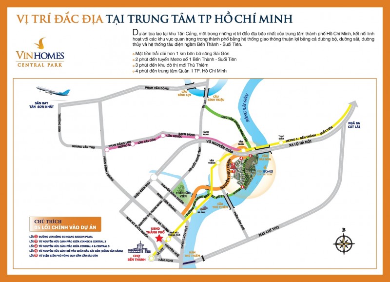 VỊ TRÍ VINHOMES CENTRAL PARK