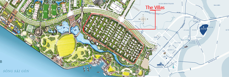 VỊ TRÍ BIỆT THỰ VINHOMES CENTRAL PARK