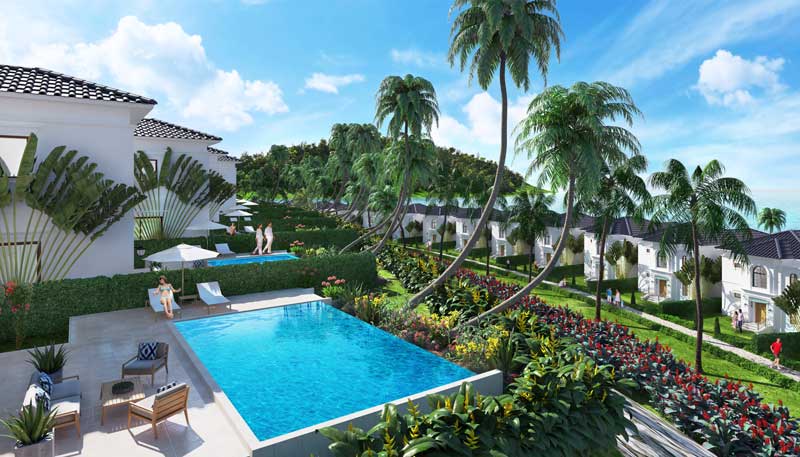 không gian xanh tại vinpearl bãi trũ resort