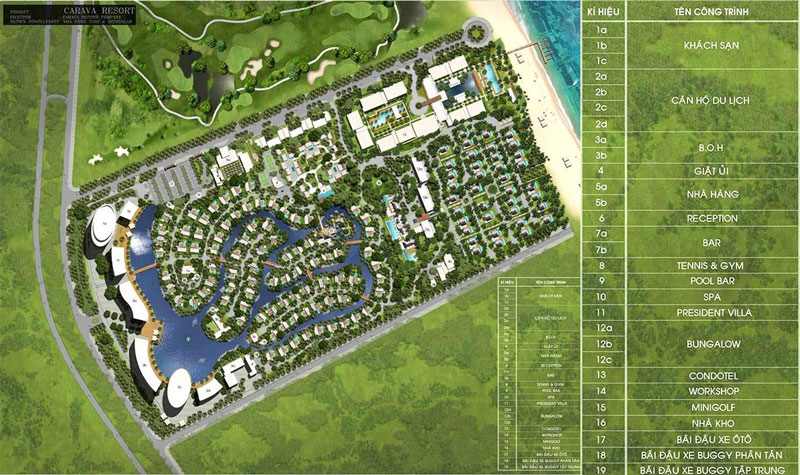 mặt bằng thiết kế tổng thể dự án carava cam ranh nha trang