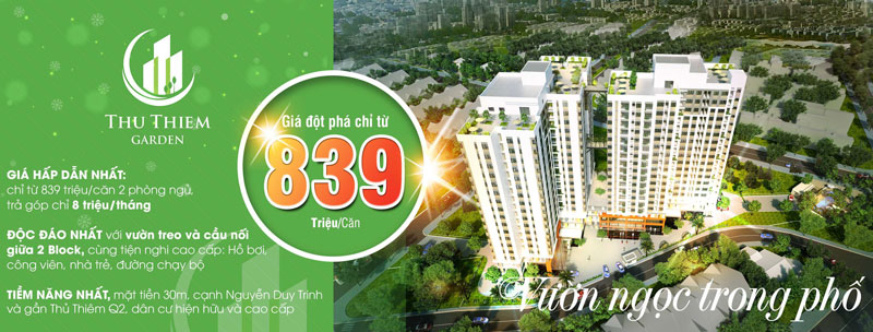 CHUNG CƯ THỦ THIÊM GARDEN TẠO CƠN SỐT TẠI QUẬN 9
