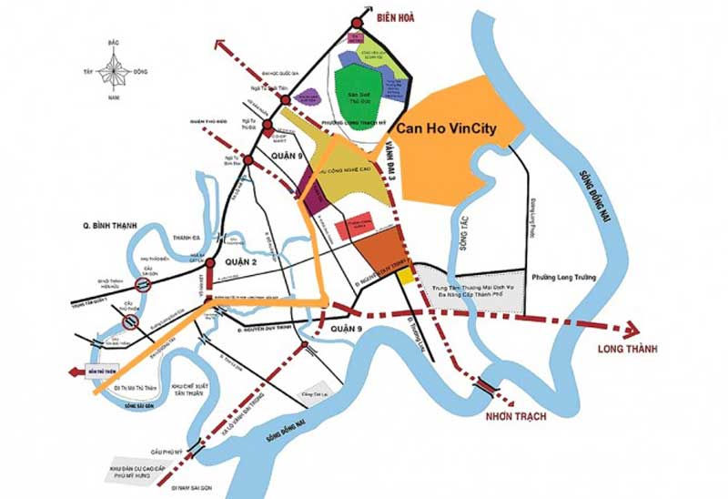 vị trí chung cư vincity quận 9