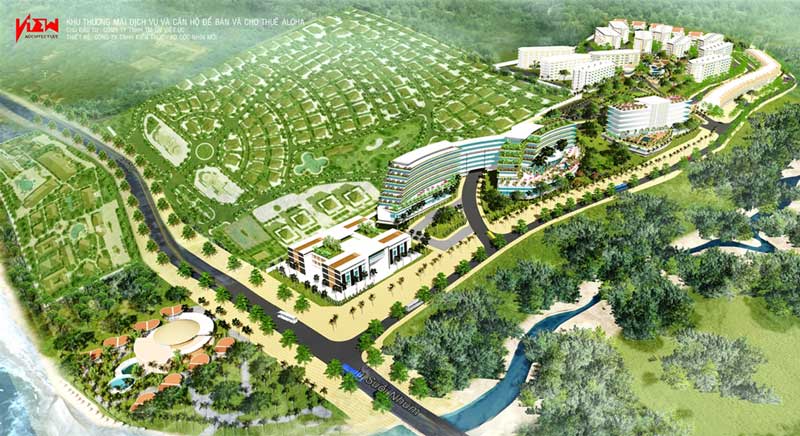 mặt bằng dự án aloha beach village
