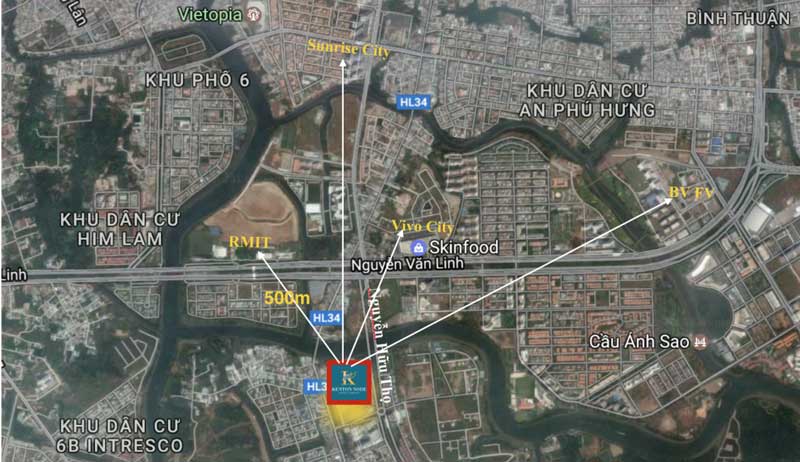 vị trí căn hộ kenton node