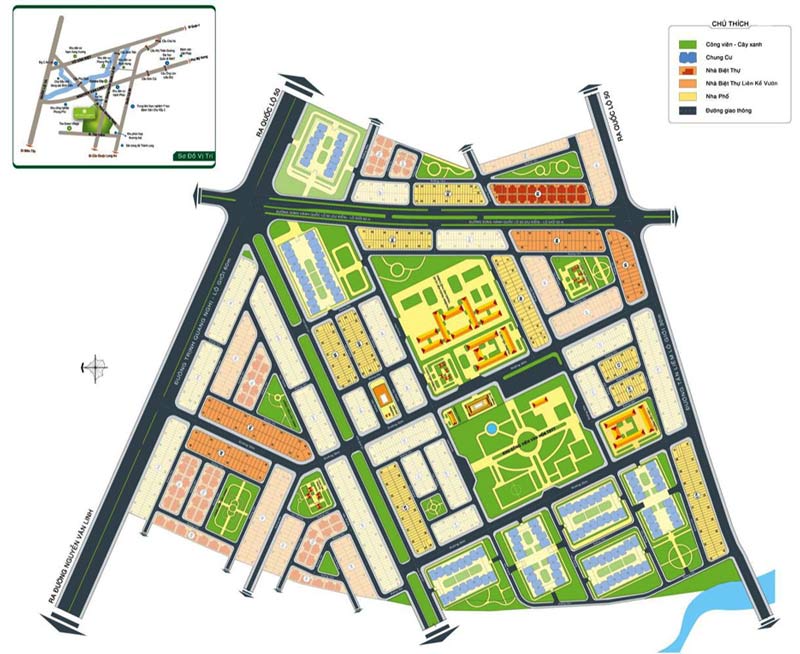 Mặt bằng quy hoạch dự án Khang Điền