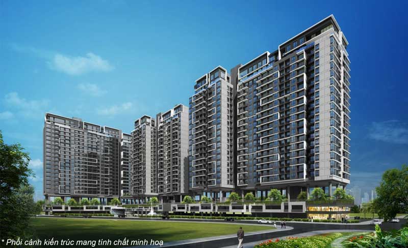 Phối cảnh tổng thể khu căn hộ chung cư cao cấp One Verandah