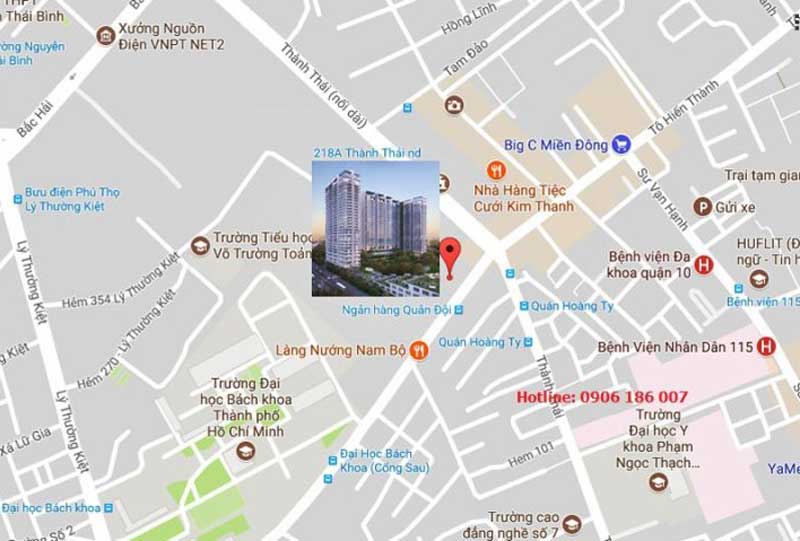 địa chỉ vị trí dự án kingdom 101 quận 10