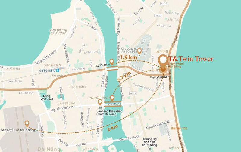 Vị Trí T&T Twin Towers Đà Nẵng kim cương Vị Trí T&T Twin Towers Đà Nẵng kim cương