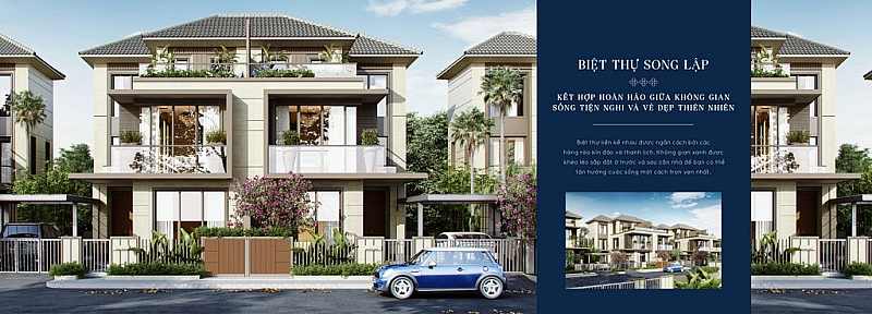 Biệt thự song lập Swan Bay - một sản phẩm điển hình thu hút đông đảo khách hàng của dự án