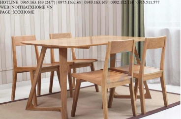 BÀN ĂN CHÂU ÂU CHỮ M  X HOME Hà Nội XHOME1112