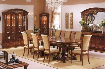 Bàn ăn dài Vicente - Verona Walnut Gold X HOME Hà Nội