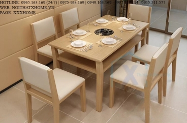 BÀN GHẾ ĂN GỖ X HOME HÀ NỘI SÀI GÒN HỒ CHÍ MINH XHOME3314
