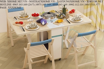 BÀN ĂN THÔNG MINH GẤP GỌN X HOME HÀ NỘI ĐẸP XHOME3303