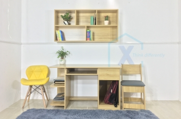BÀN GHẾ HỌC SINH X HOME GIÁ SÁCH TREO TƯỜNG BH6810