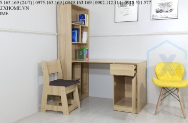 BÀN GHẾ HỌC SINH ĐƠN X HOME KẾT HỢP GIÁ SÁCH BH6816 1