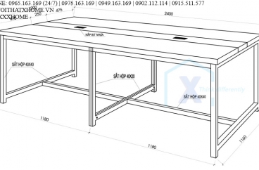 BÀN LÀM VIỆC GỖ X HOME Hà Nội Sài Gòn Hồ Chí Minh XHOME3331