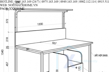 BÀN LÀM VIỆC GỖ X HOME Hà Nội Sài Gòn Hồ Chí Minh XHOME4404