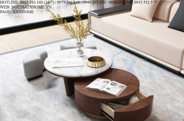 BÀN TRÀ BẮC ÂU ĐÁ CẨM THẠCH CAO CẤP X HOME Hà Nội XHOME1110
