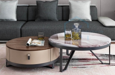 BÀN TRÀ BẮC ÂU CẨM THẠCH MẶT TRÒN X HOME Hà Nội XHOME1403