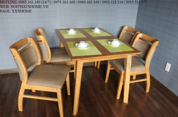 BỘ BÀN ĂN ASHLEY 4 GHẾ X HOME Hà Nội XHOME6601