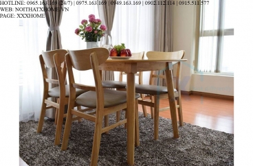 BỘ BÀN ĂN MANGO 4 GHẾ X HOME Hà Nội XHOME6610