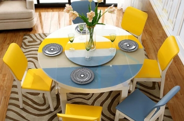 BÀN ĂN TRÒN MẶT KÍNH GẤP GỌN X HOME Hà Nội XHOME1107